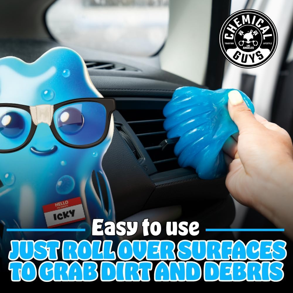 Chemical Guys Sticky Icky Car Cleaning Gel, Green Apple, Interior Car Cleaner, R