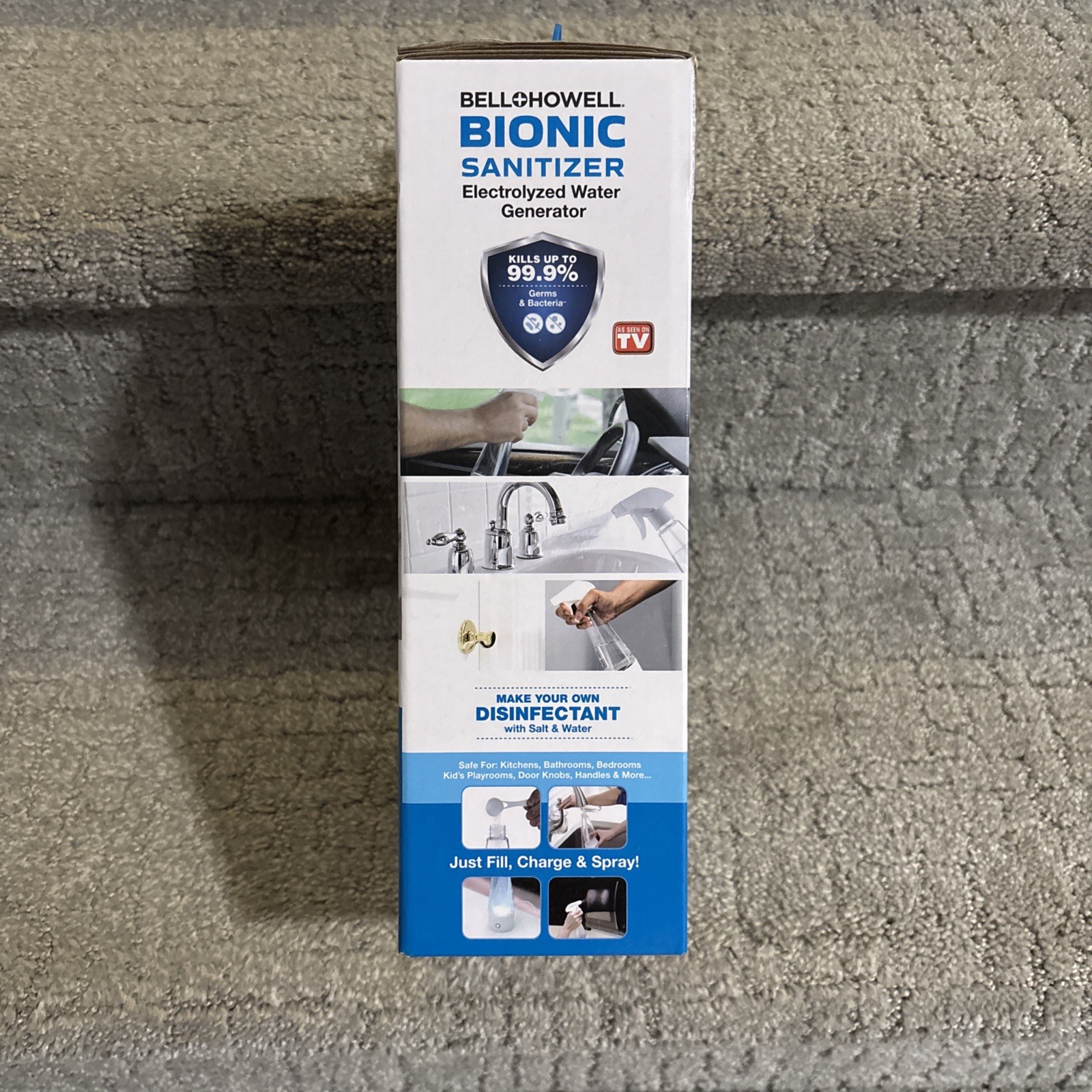BELL HOWELL Bionic Sanitizer Portable Detergent Maker, Bottle Sprayer – White