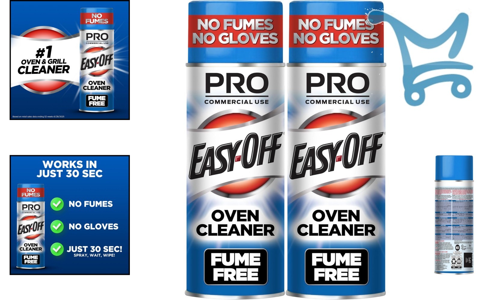 Oven Cleaner Fume Free Kitchen Food Safe Multi-Purpose Lemon Scent 24 oz