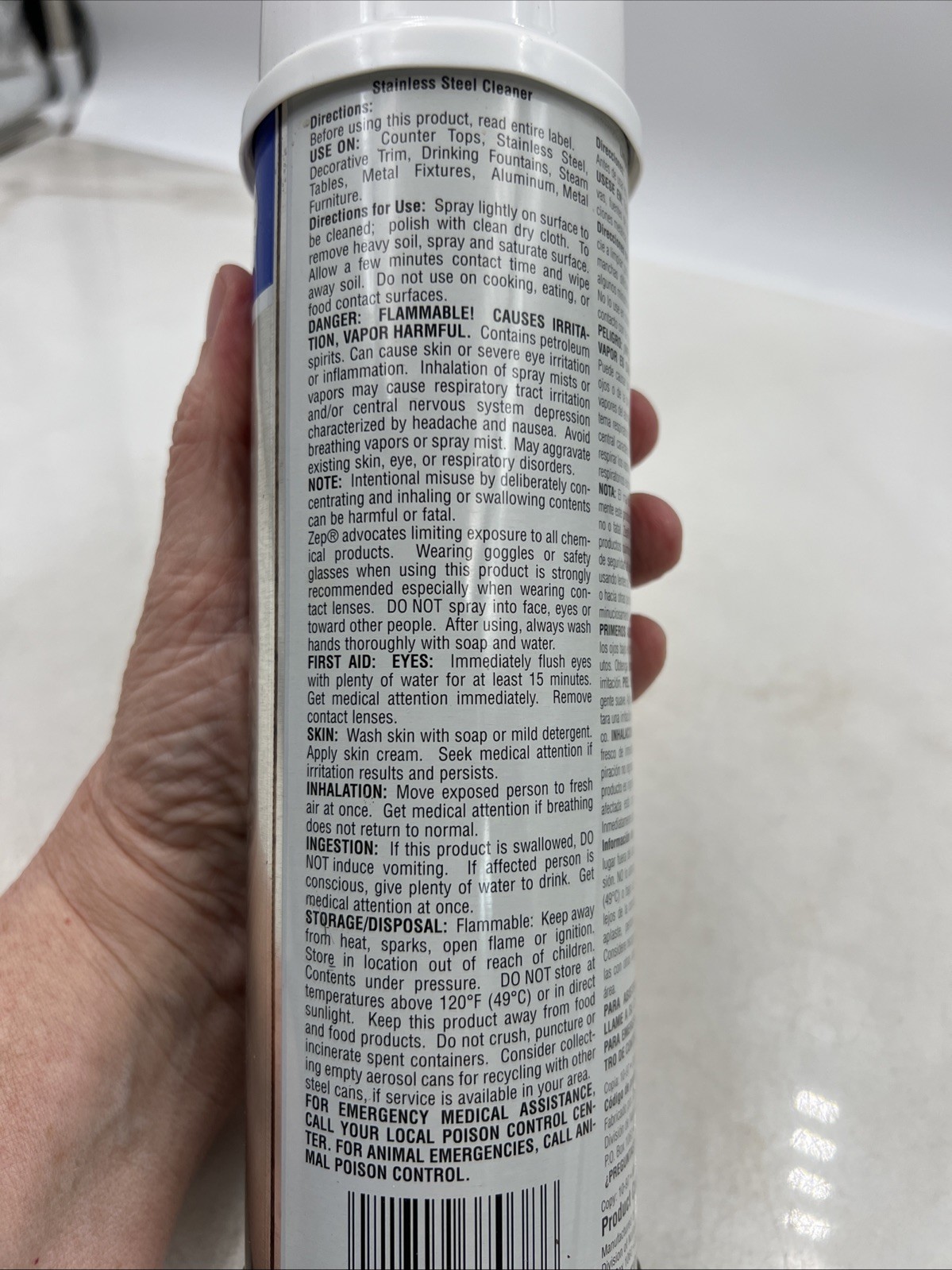 Zep Commercial Stainless Steel Cleaner 1 Litre Spray