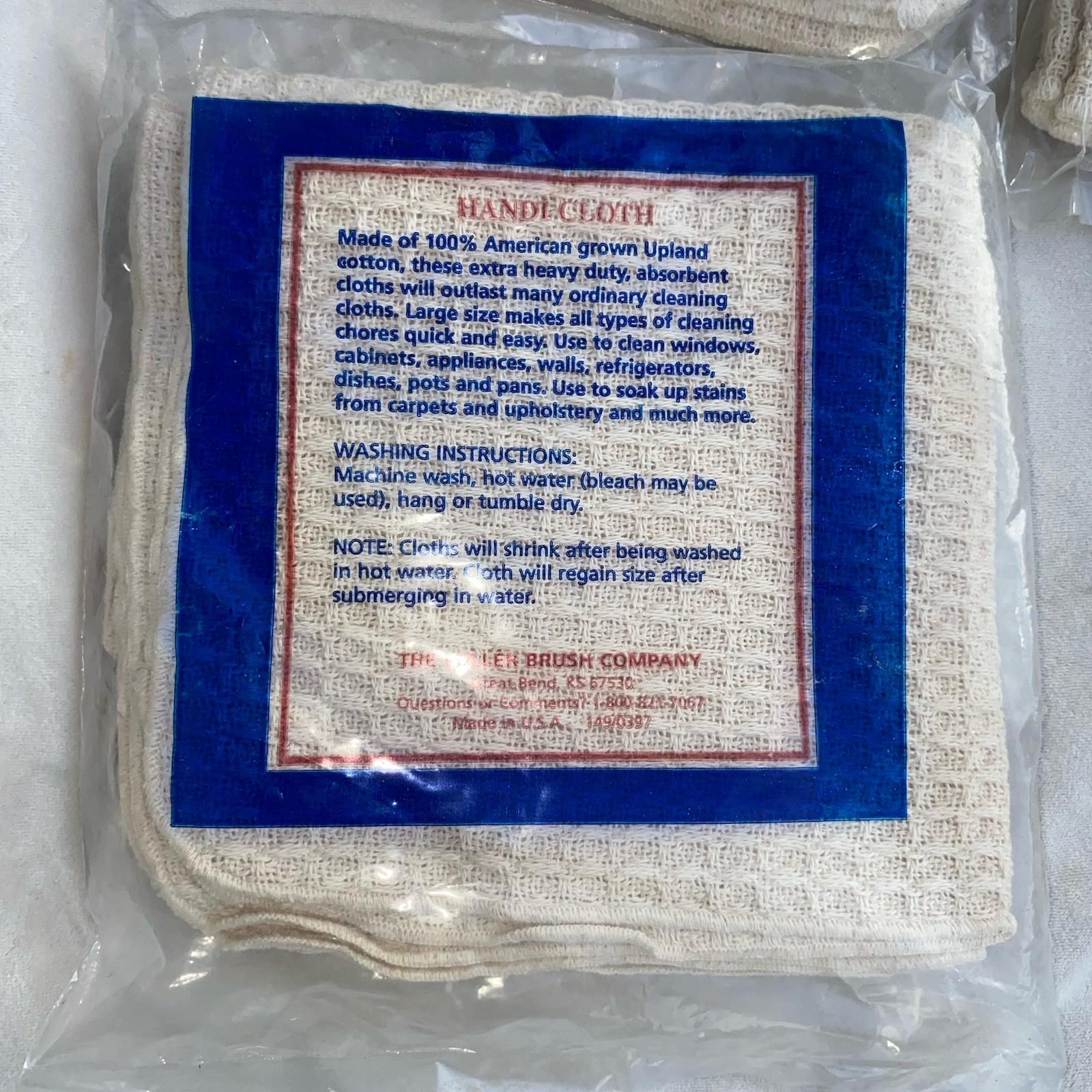 The Fuller Brush Company Handi Cleaning Cloth 3 Packs * 9 In Total 100% Cotton