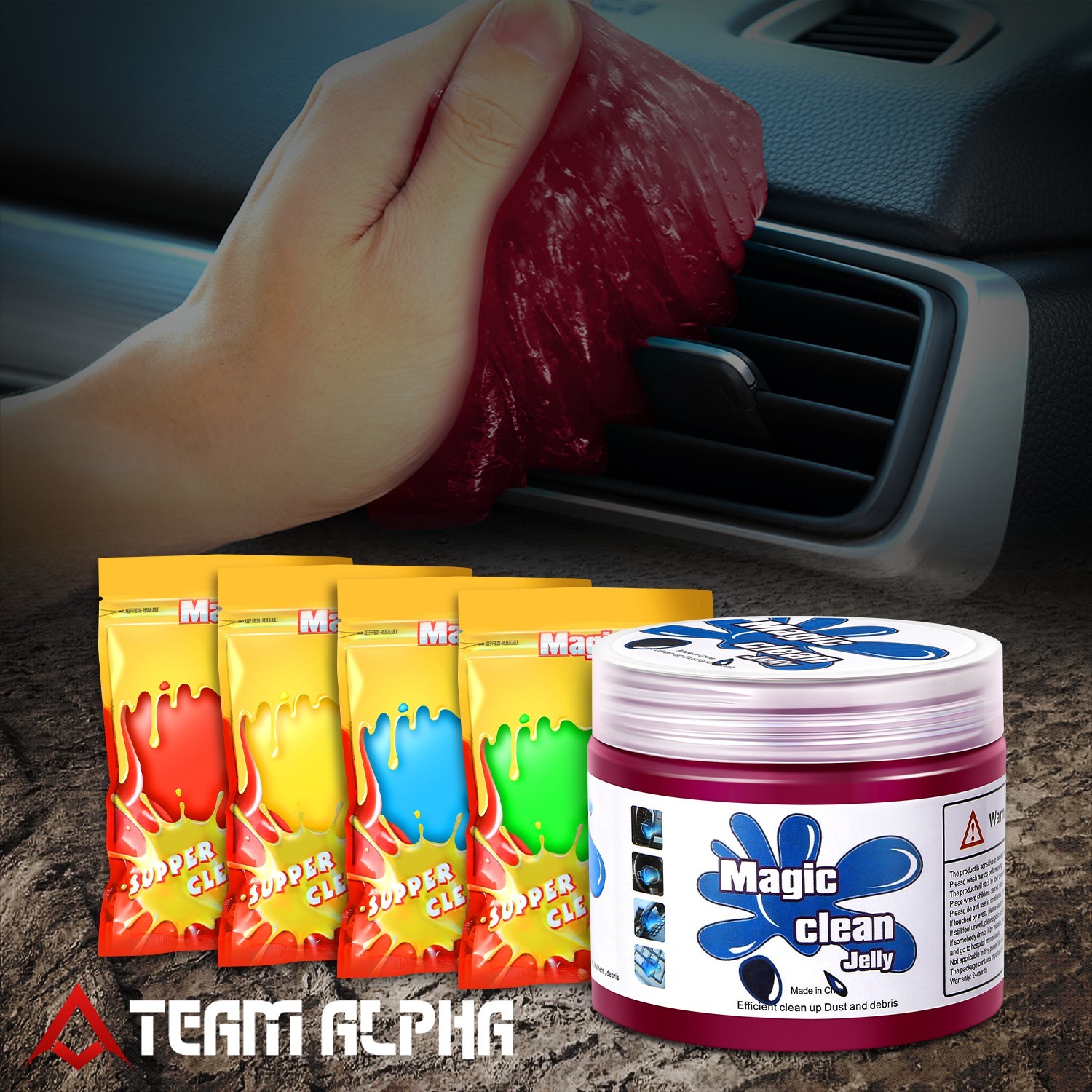 5Pack Surface Auto Detailing Tools Cleaner Putty Car Interior Cleaning Gel Jelly