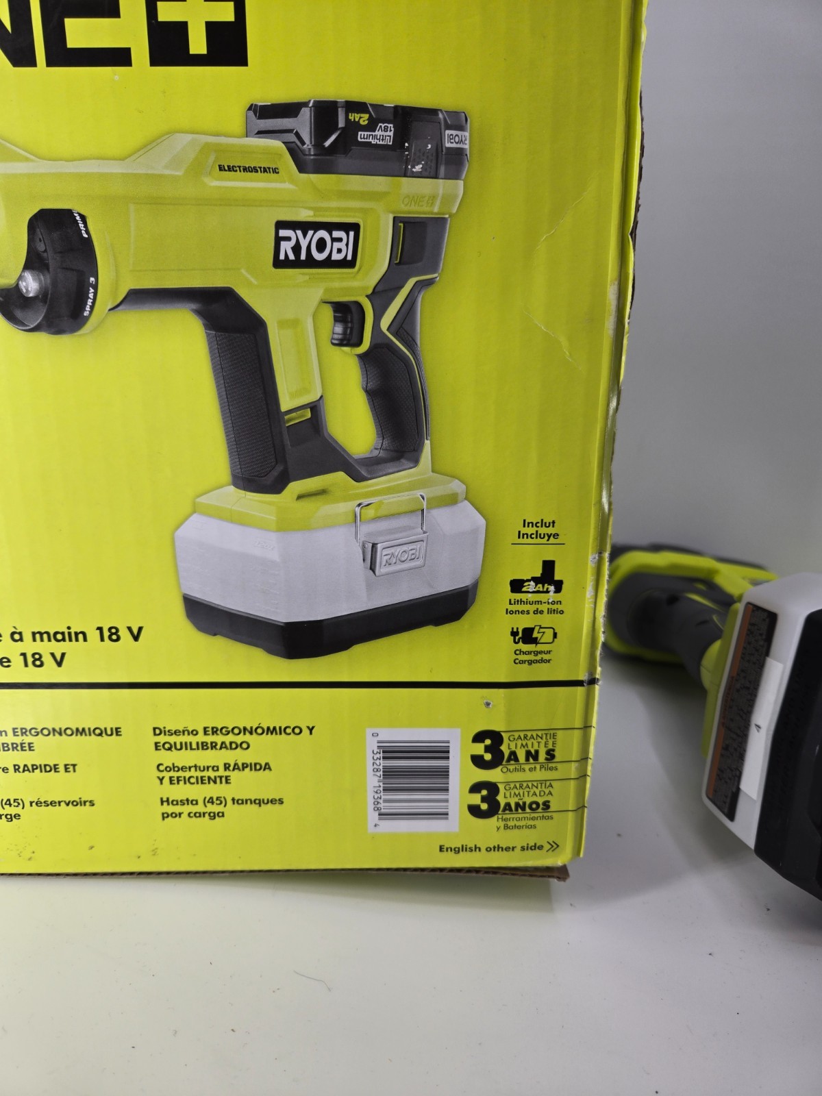 Ryobi PSP02K 18V ONE+ Handheld Electrostatic Sprayer w/ 2Ah Battery NO CHARGER