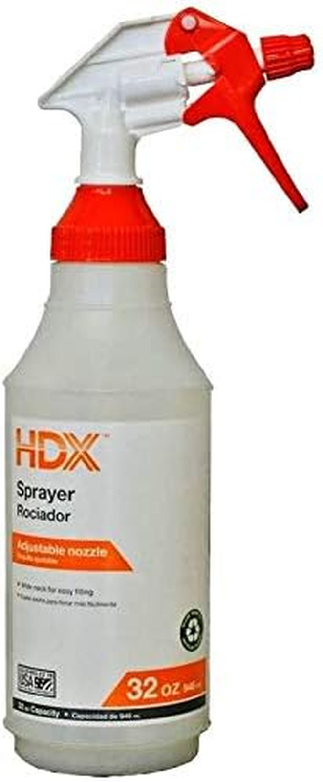 HDX 32 Oz Sprayer Spray Bottle (3 Pack) Semi-Transparent Empty Bottle