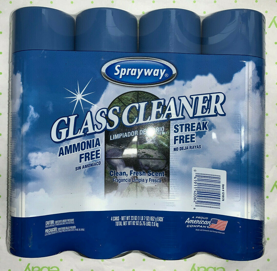 4 Sprayway Glass Cleaner Streak Free Clean Fresh Scent 23 Oz