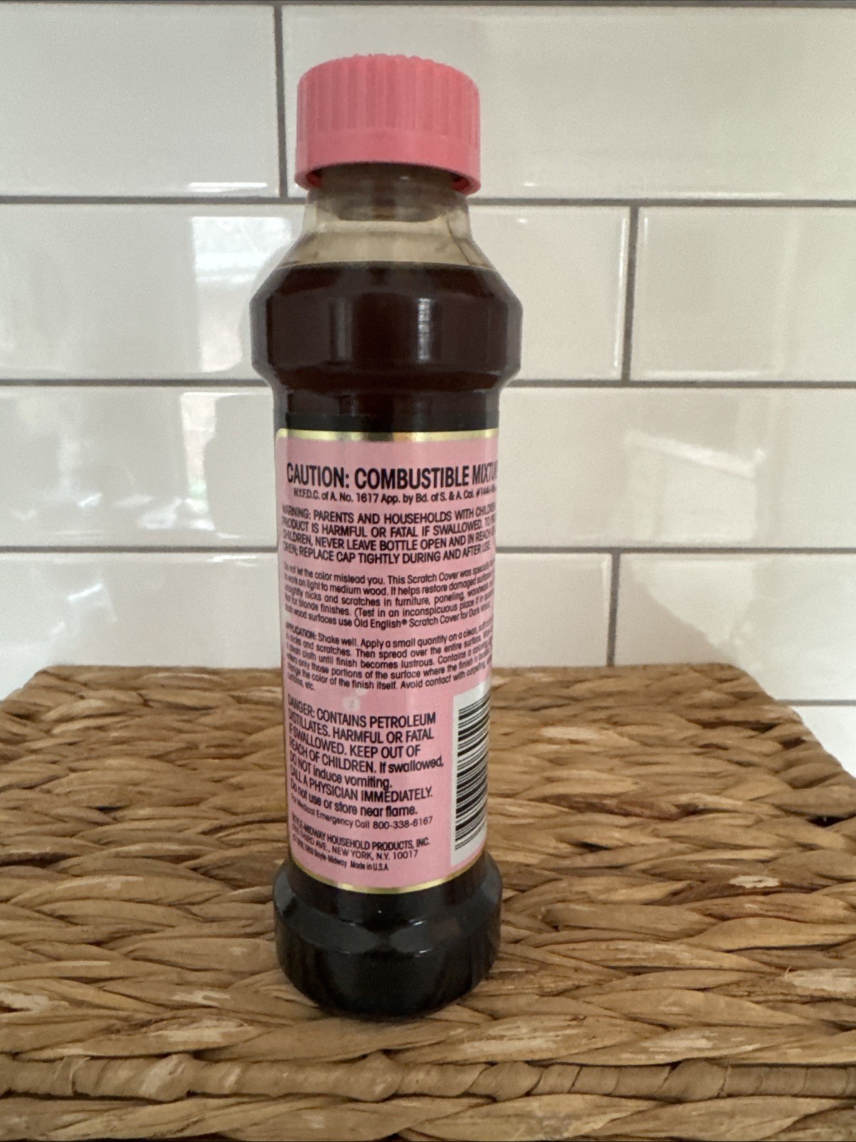 Vintage NOS Old English Scratch Cover 8 oz Pink Lid 1989 Light Medium Woods