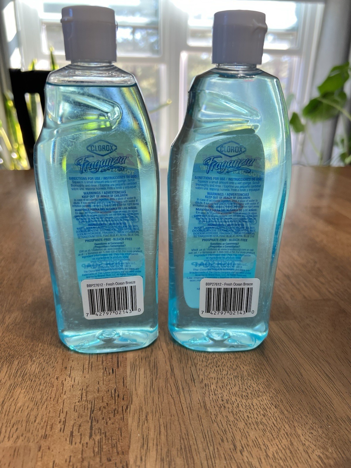 Clorox Fraganzia Bleach Free Liquid Dish Soap Fresh Ocean Breeze 12 Oz Lot of 2