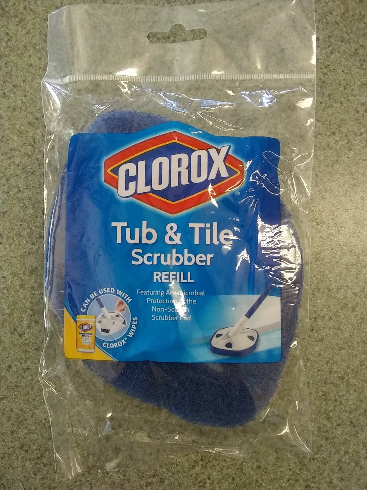CLOROX Tub and Tile Scrubber REFILL Pad NON SCRATCH Antimicrobial BATHROOM