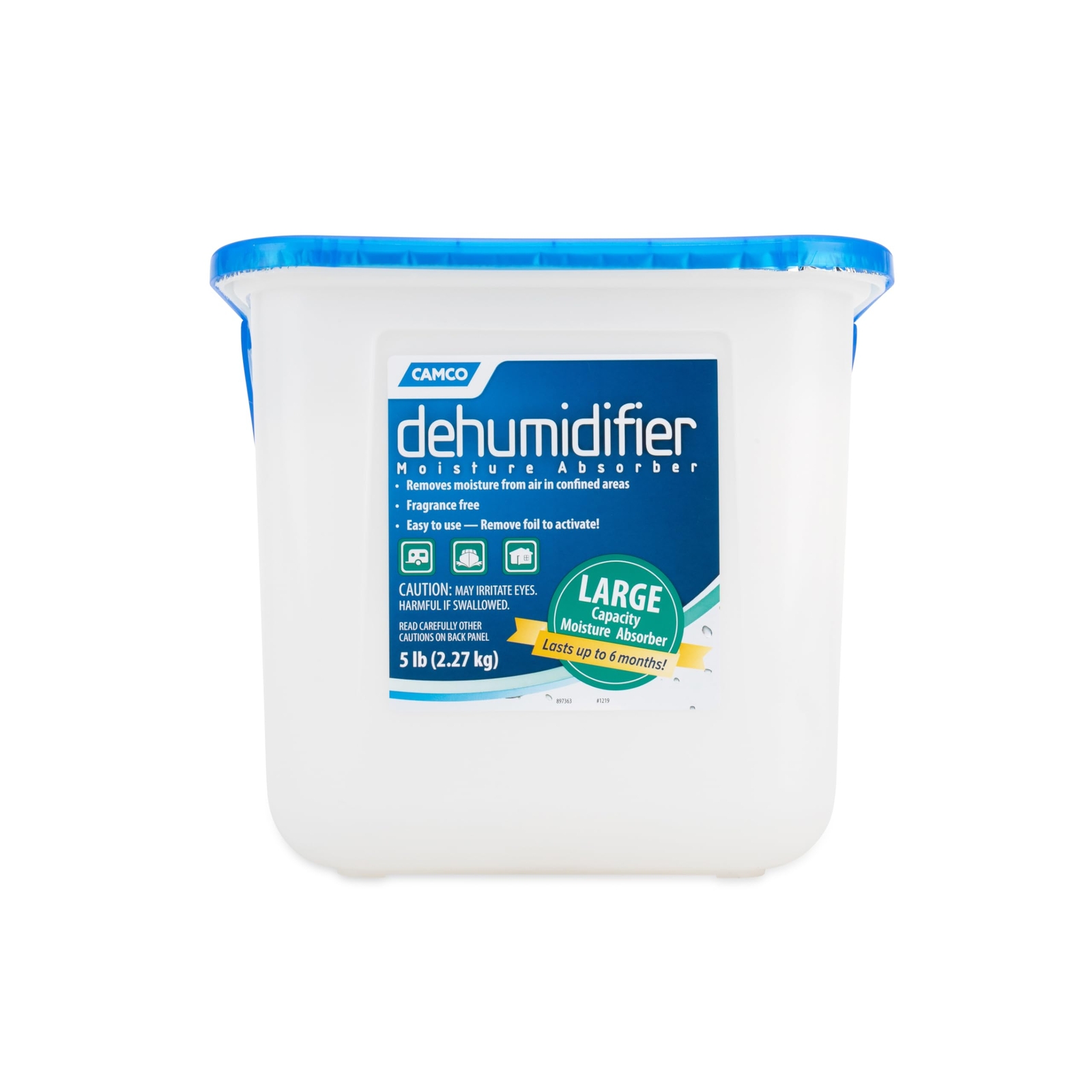Camco 5 lbs RV Moisture Absorber Dehumidifier Bucket Eliminates Odors