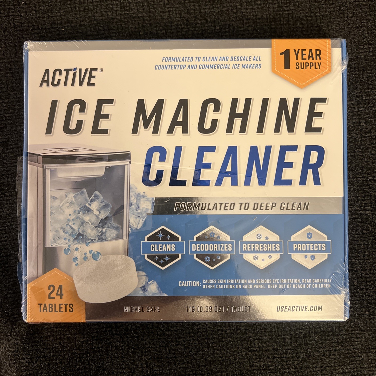 Active – ICE Machine Cleaner – 24 Pack – 12 Month Supply – SEALED