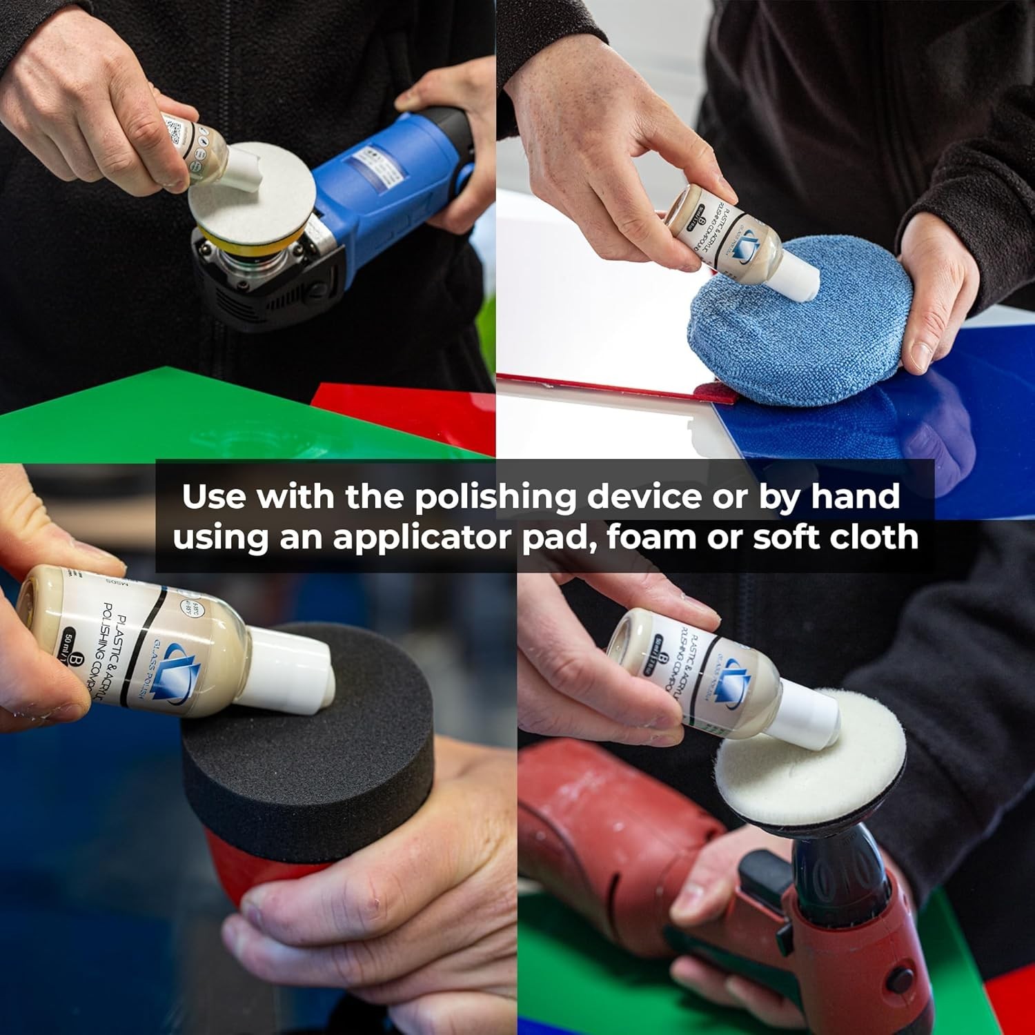1.7oz 50ml Plastic & Acrylic Polishing Compound for Professional High-Gloss M…