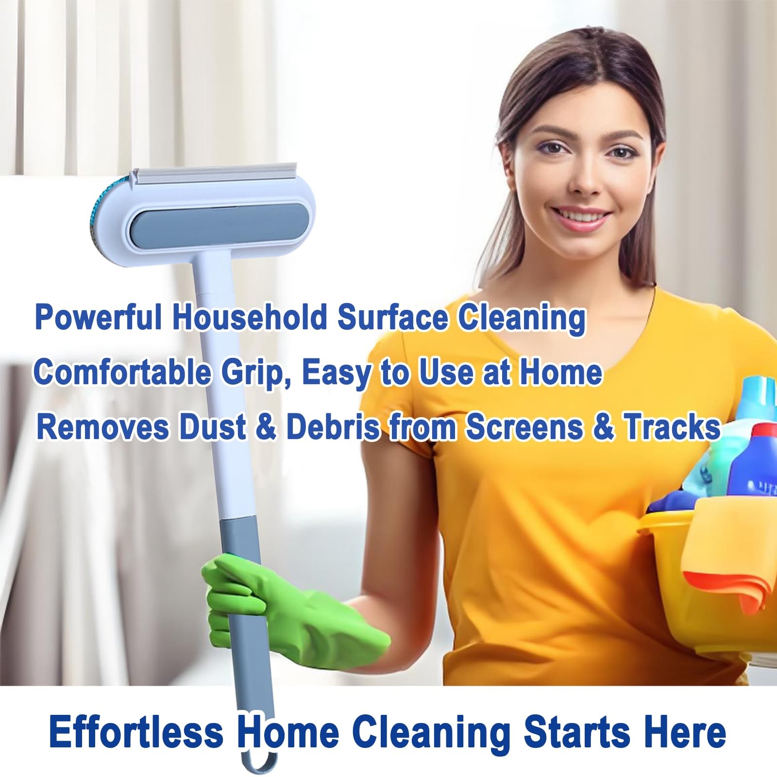 Window Screen Cleaning Brush Kit, Household Wet & Dry Cleaning Tool for Windo…
