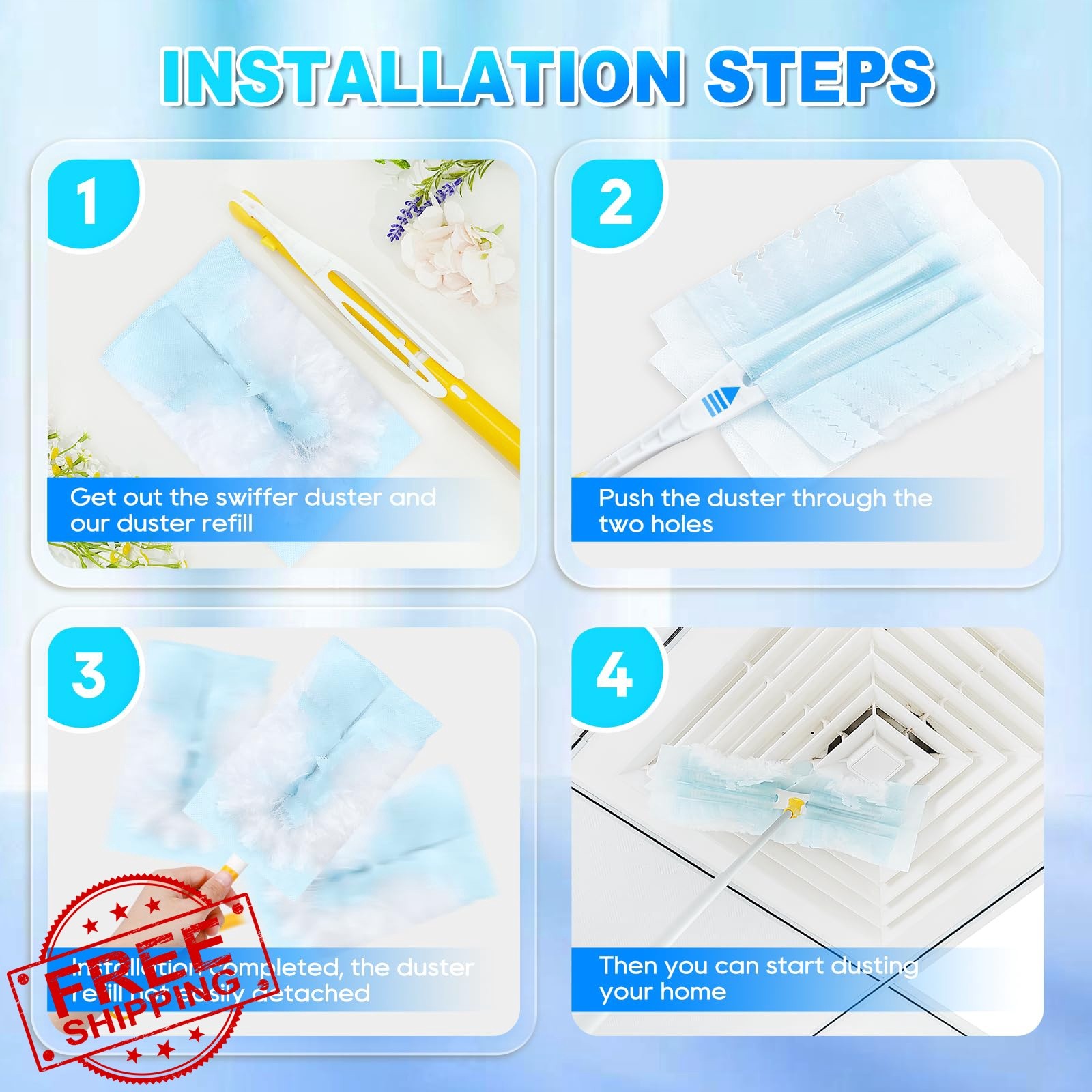 YagoDago Duster Refills 30 Pack Unscented