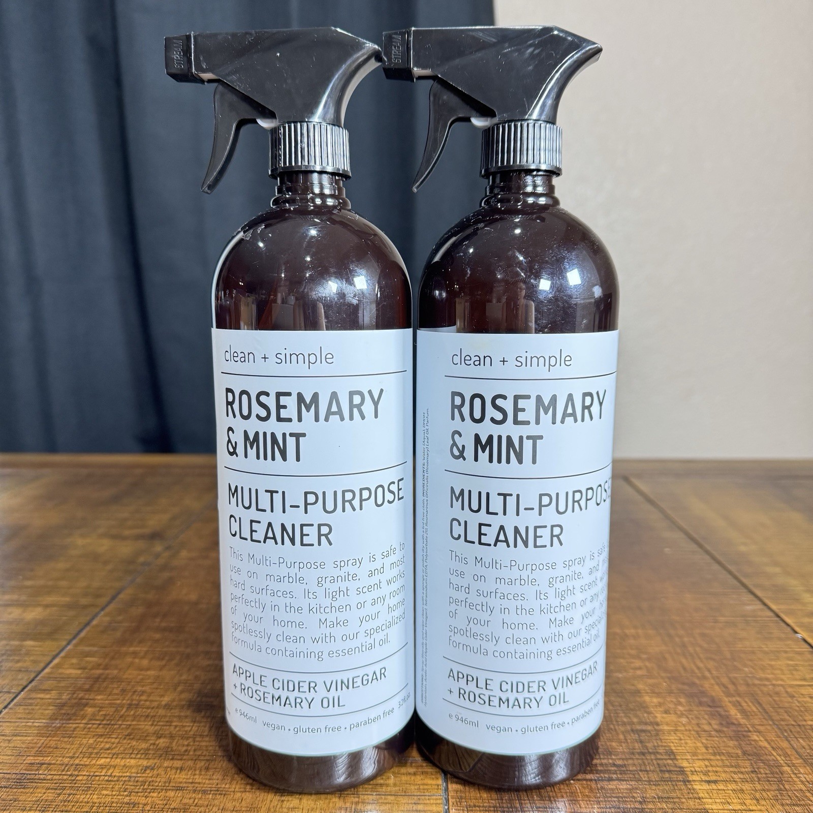 CLEAN + SIMPLE ~ ROSEMARY MINT Kitcchen Multi-purpose Cleaner Odor Deodorizer