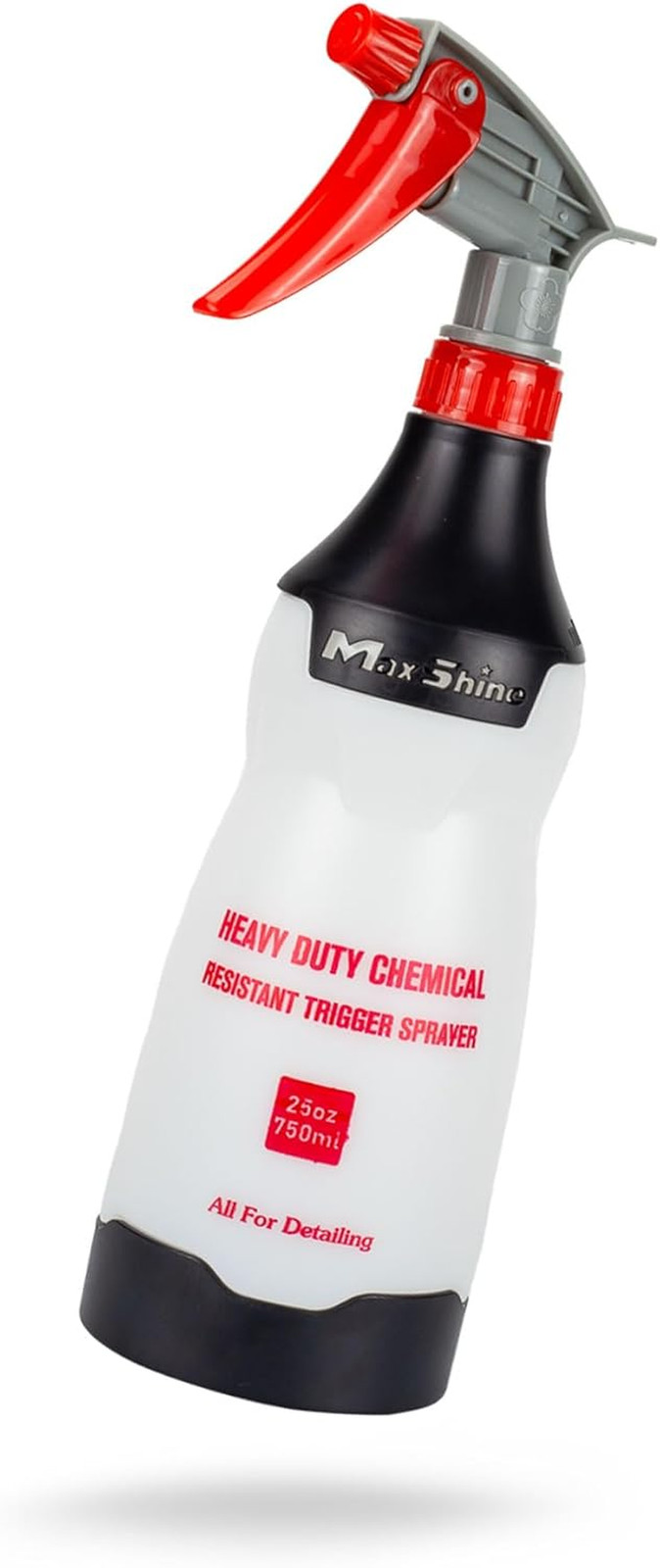 25Oz Heavy-Duty Spray Bottle (Black) | Chemical-Resistant Detailing Sprayer with