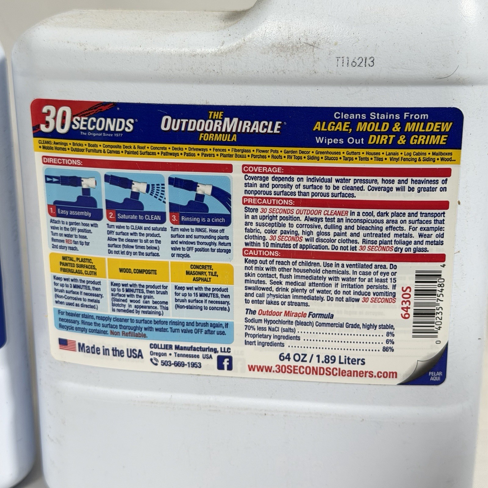 3 Pack Outdoor Cleaner Cleans Moss & Algae from House Vinyl Siding Deck LIQ040