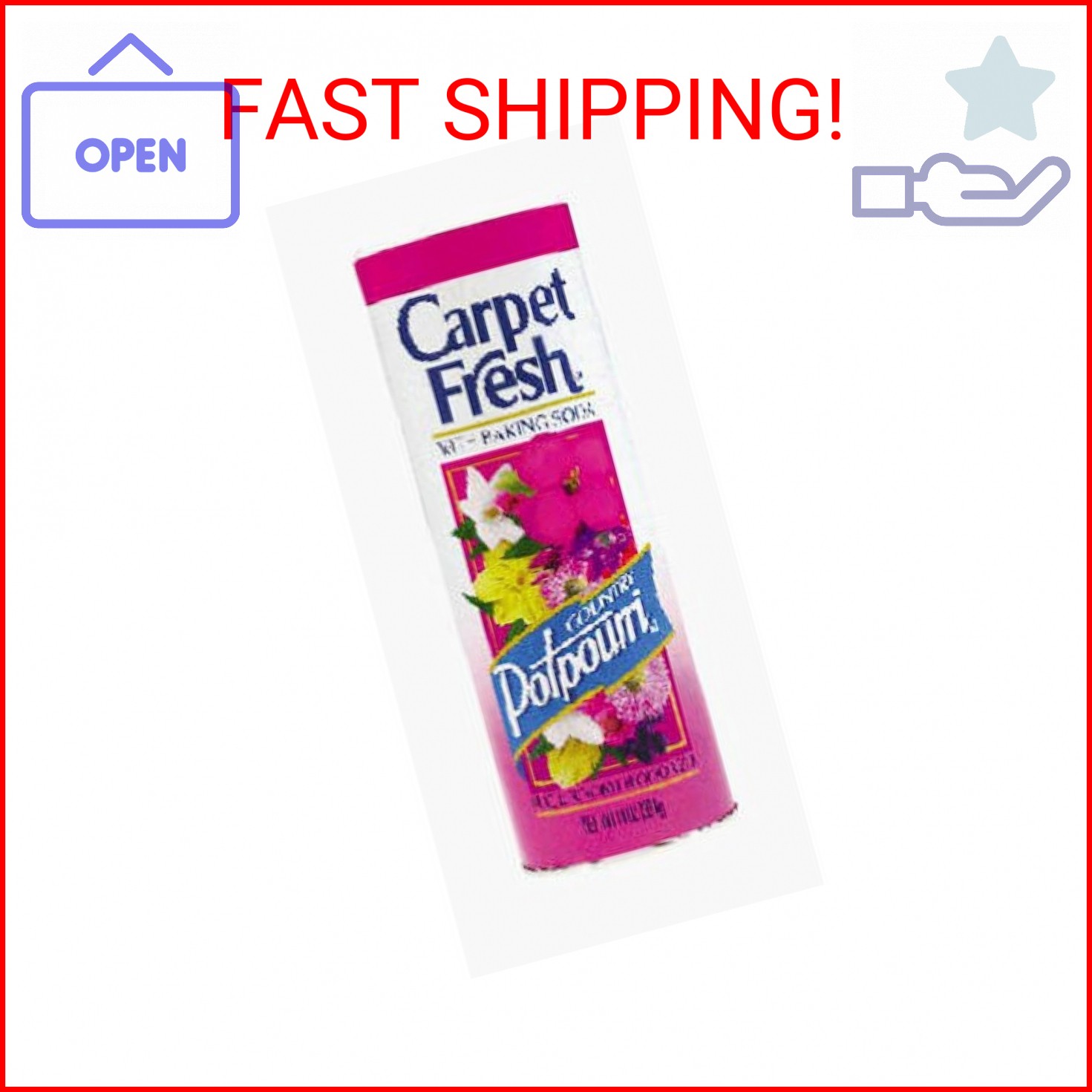Carpet Fresh Rug and Room Deodorizer with Baking Soda, Country Potpourri Fragran