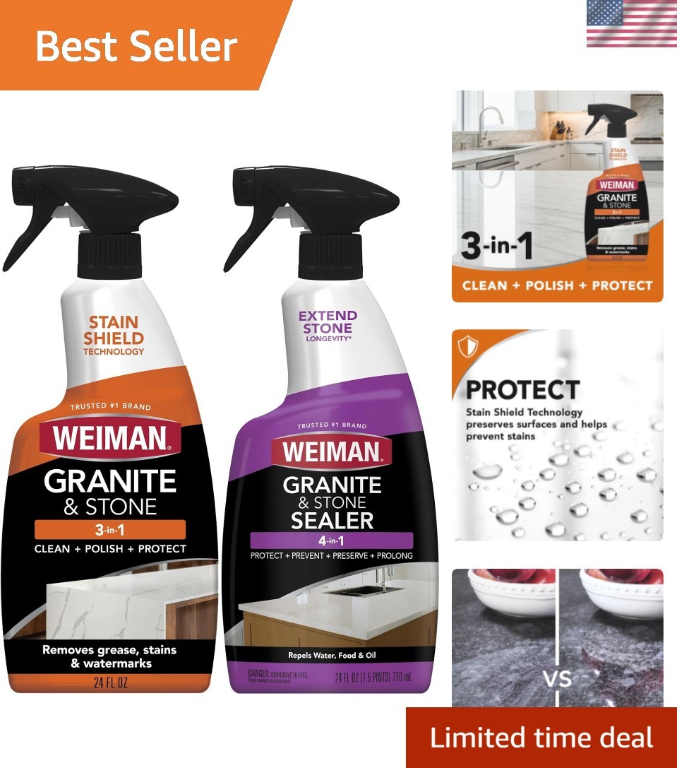 Complete Stone & Granite Cleaner and Sealer Kit – Professional Quality Care