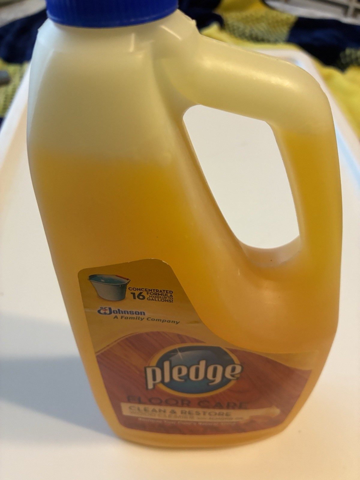 Pledge Floor Care Clean & Restore Wood Cleaner W/ Almond Oil Concentrated DISC