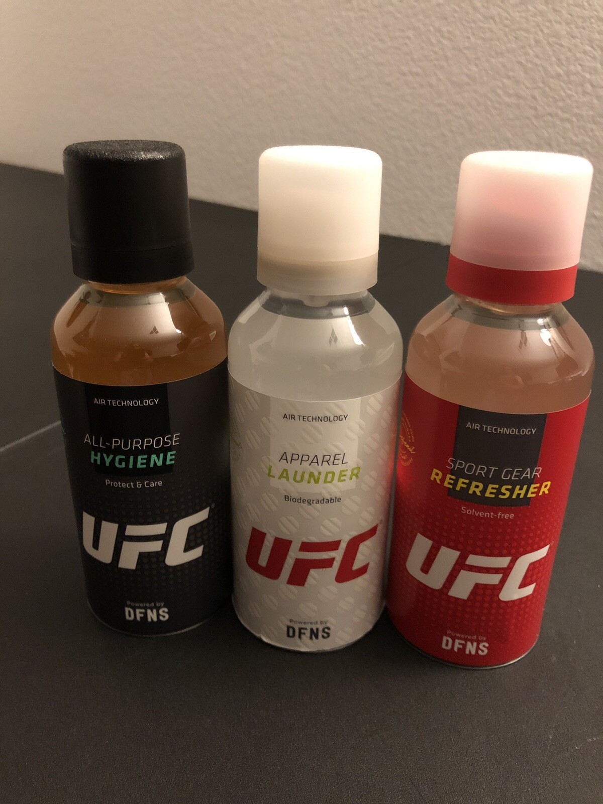 UFC All Purpose Hygiene,Apparel Launder,Sport Gear Refresher Spray Set Of 3 New!