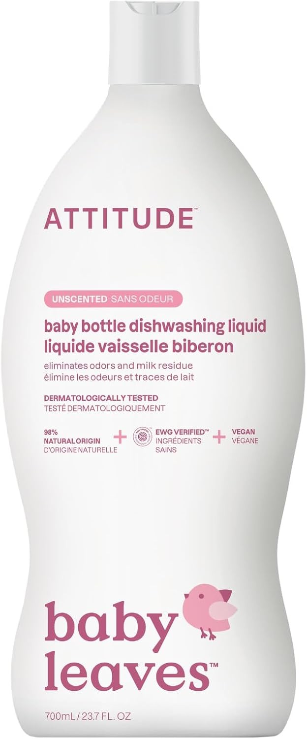 Baby Dish Soap & Bottle Cleaner EWG Verified Dishwashing Liquid No Added