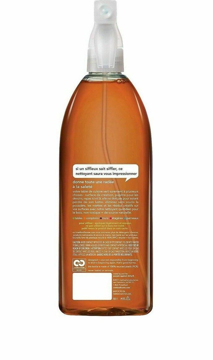 New Method Wood for Good Daily Wood Clean 28oz Spray Bottle Plant Based cleaner