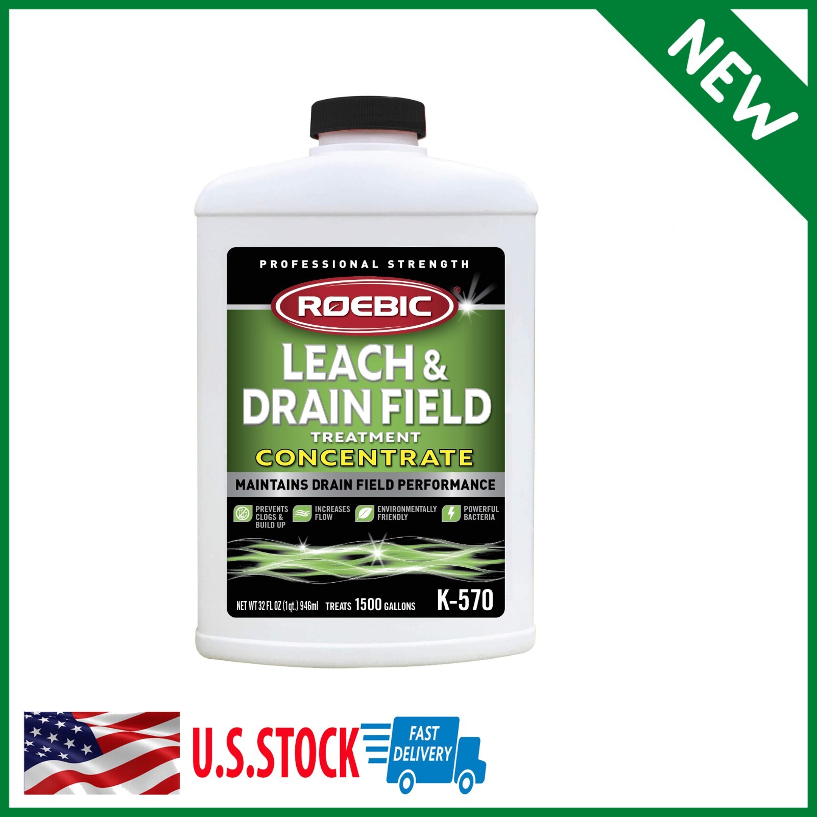 Roebic K-570-Q 32-Ounce Leach And Drain Field Opener Concentrate