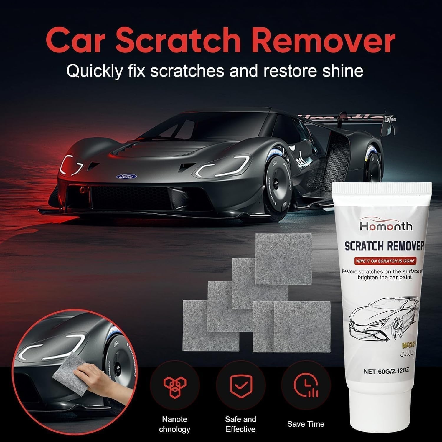Nanopolix Scratch Remover – 2026 Upgrade Scratch Remover for Vehicles, Nano P…