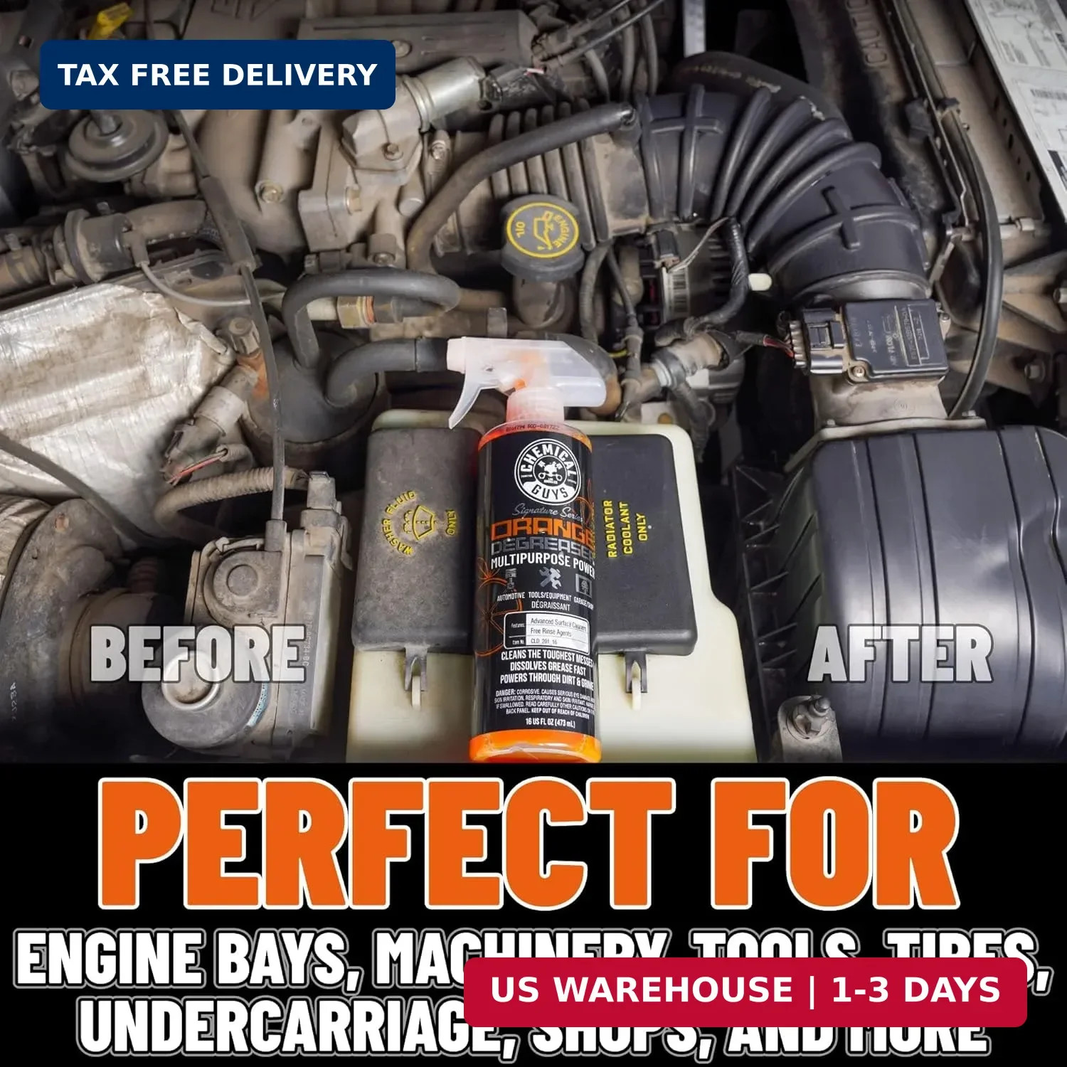 Chemical Guys Signature Series Orange Degreaser Spray – Heavy Duty All Purpose C
