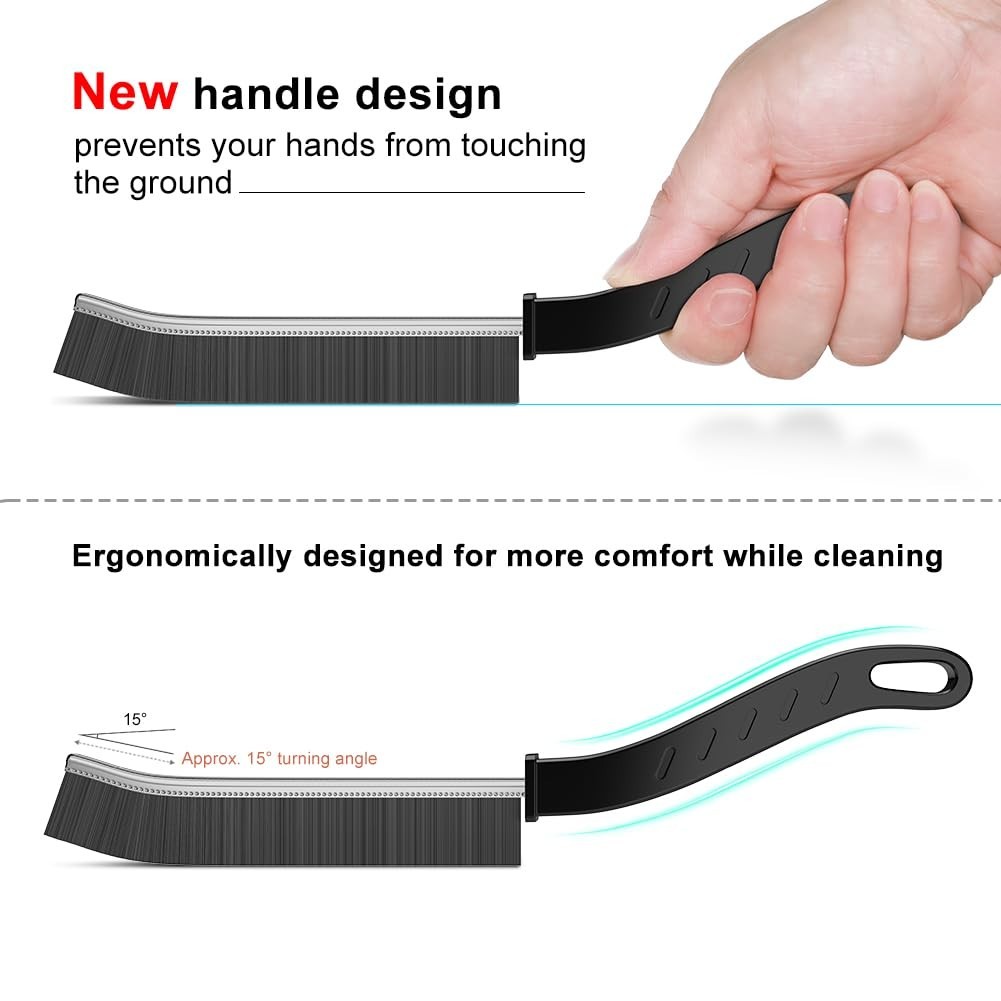 Small Gap Cleaning Brush, Hard Bristle Scrubber, Sink Tub Cleaner, Black