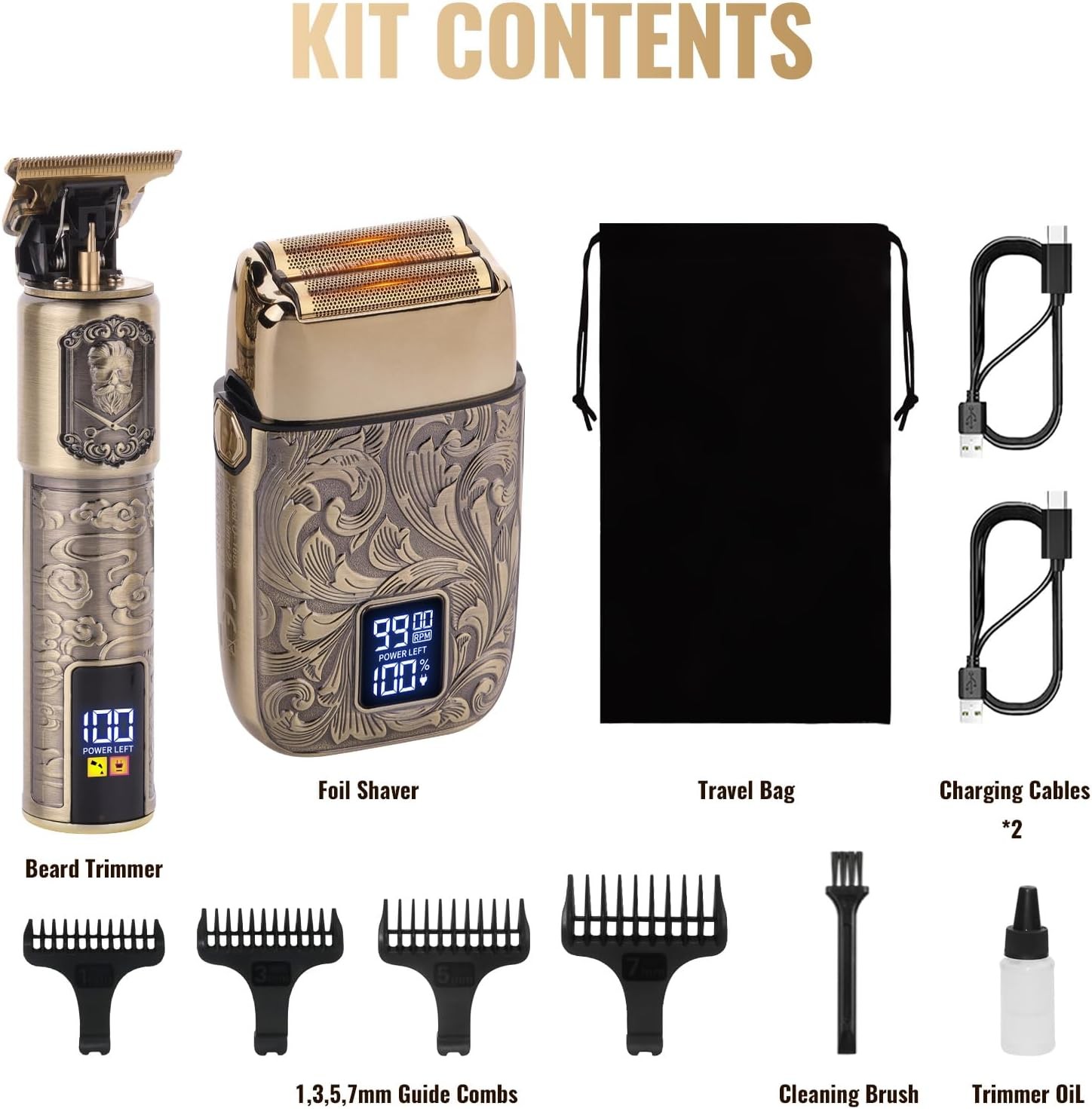 Ufree Foil Shavers Electric Razor for Men, Beard Trimmer Grooming Shaving Kit,