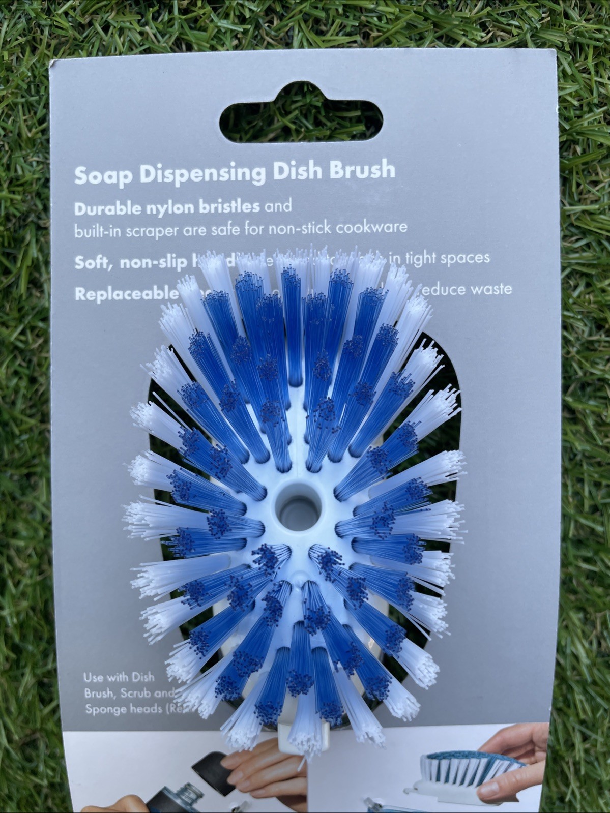 OXO Softworks Soap Dispensing Dish Cleaning Brush with A Push of The Button New