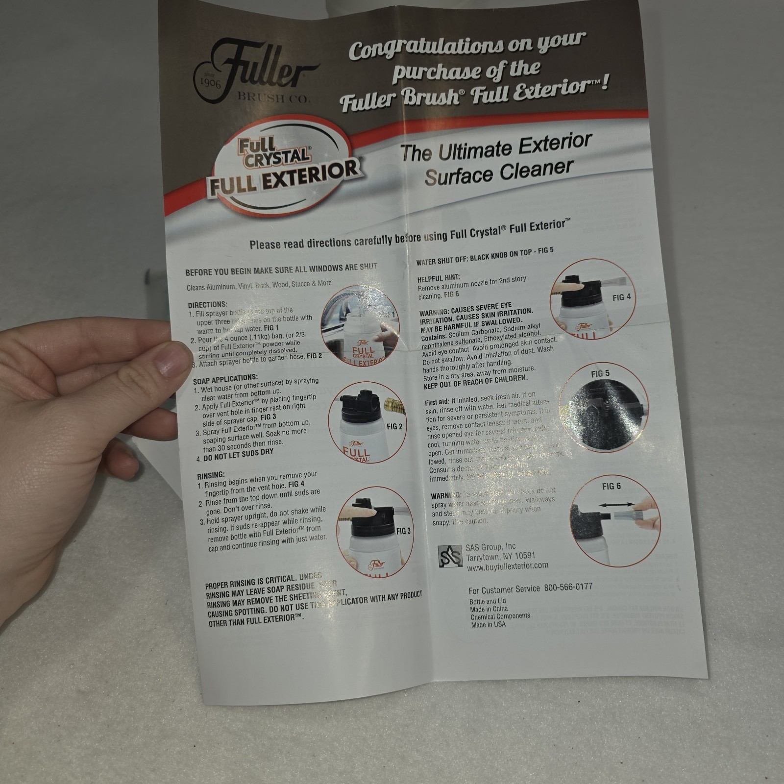 Fuller Brush Company Full Crystal Window And Glass Cleaner Refill 2 Pouches