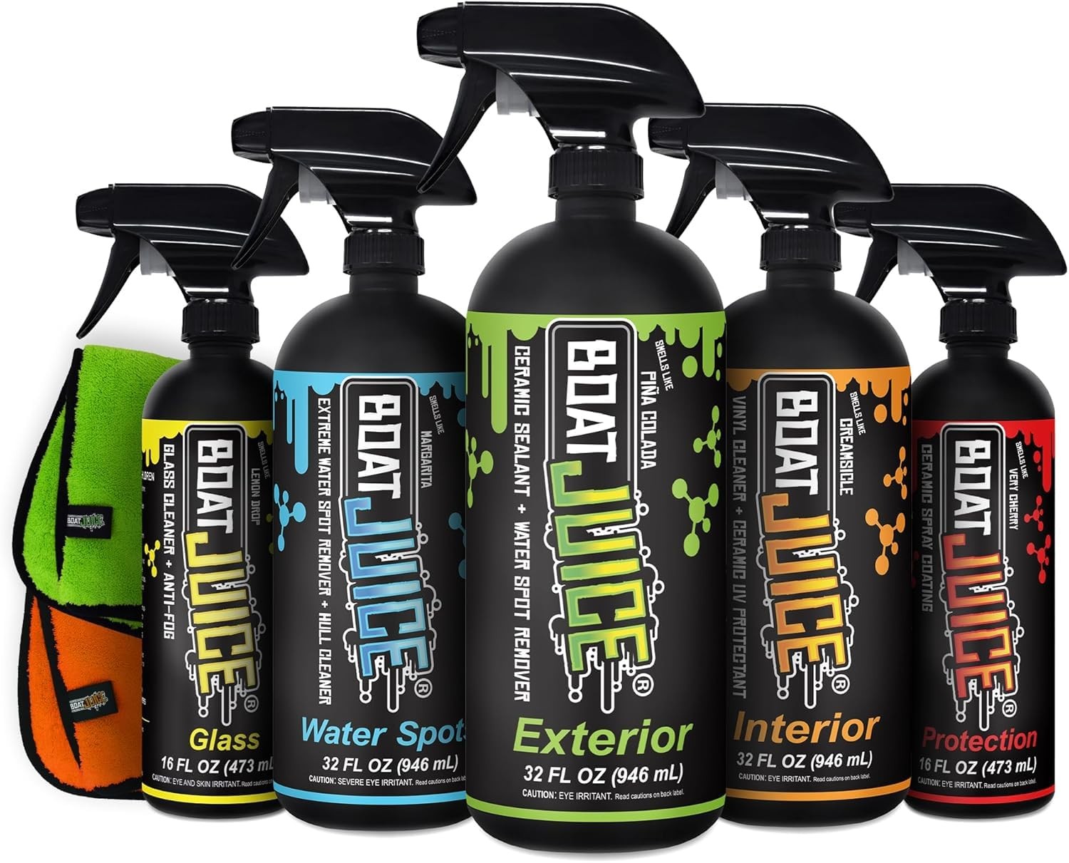 Boat Juice Luxury Boat Cleaning Kit | Interior Vinyl Seat Cleaner, Exterior C…