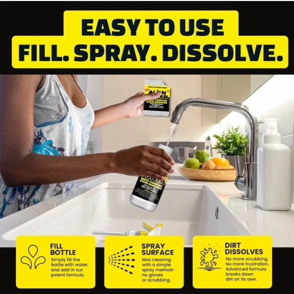 Alien Power Stain Remover Kit – Mold, Mildew & Algae Cleaner with Spray Bottle
