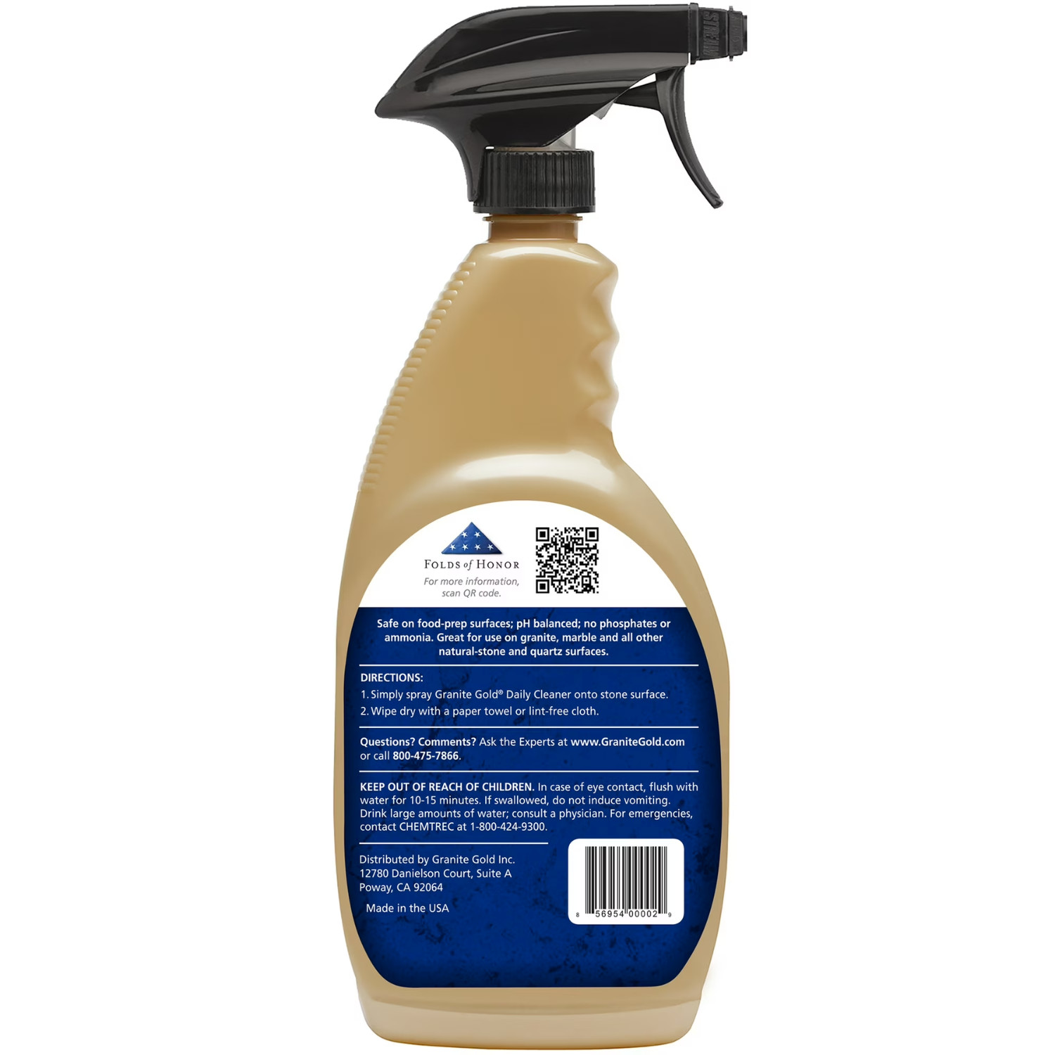 5 Pack Granite Gold Daily Cleaner 24 oz Spray for Granite Marble Quartz
