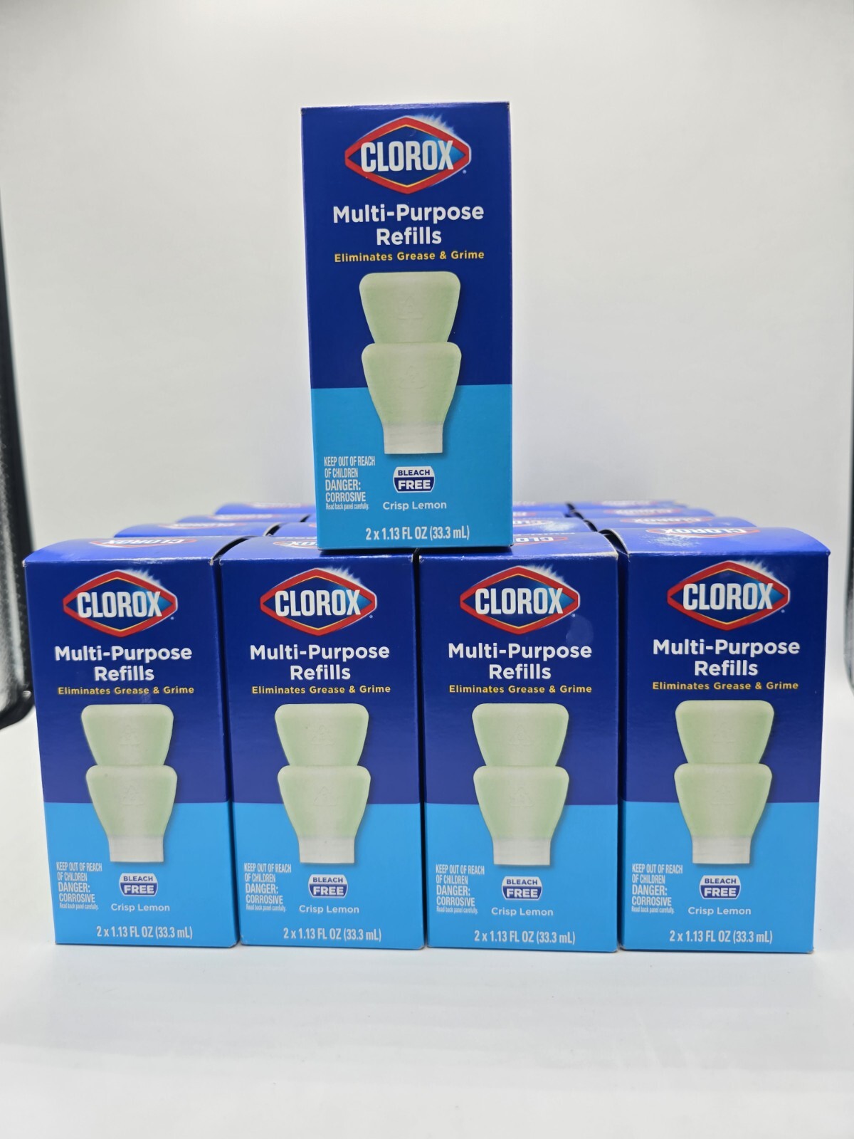 Lot Of 17 Clorox Multi-Purpose Cleaner Refills 2 pack Crisp Lemon New in Box