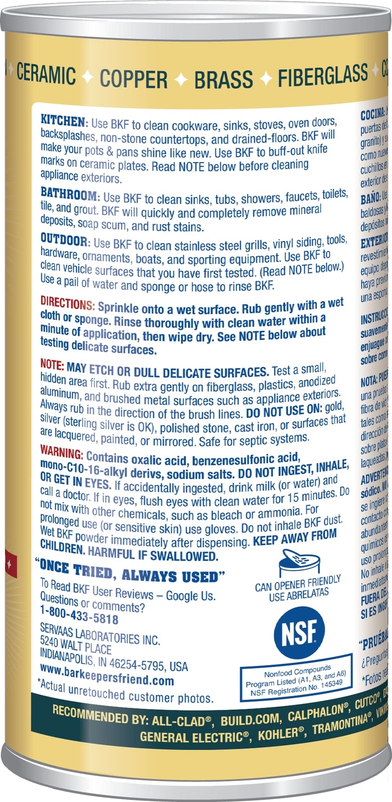 Bar Keepers Friend All Purpose Cleaner Powder 12 Ounce Pack Of 2 Heavy Duty