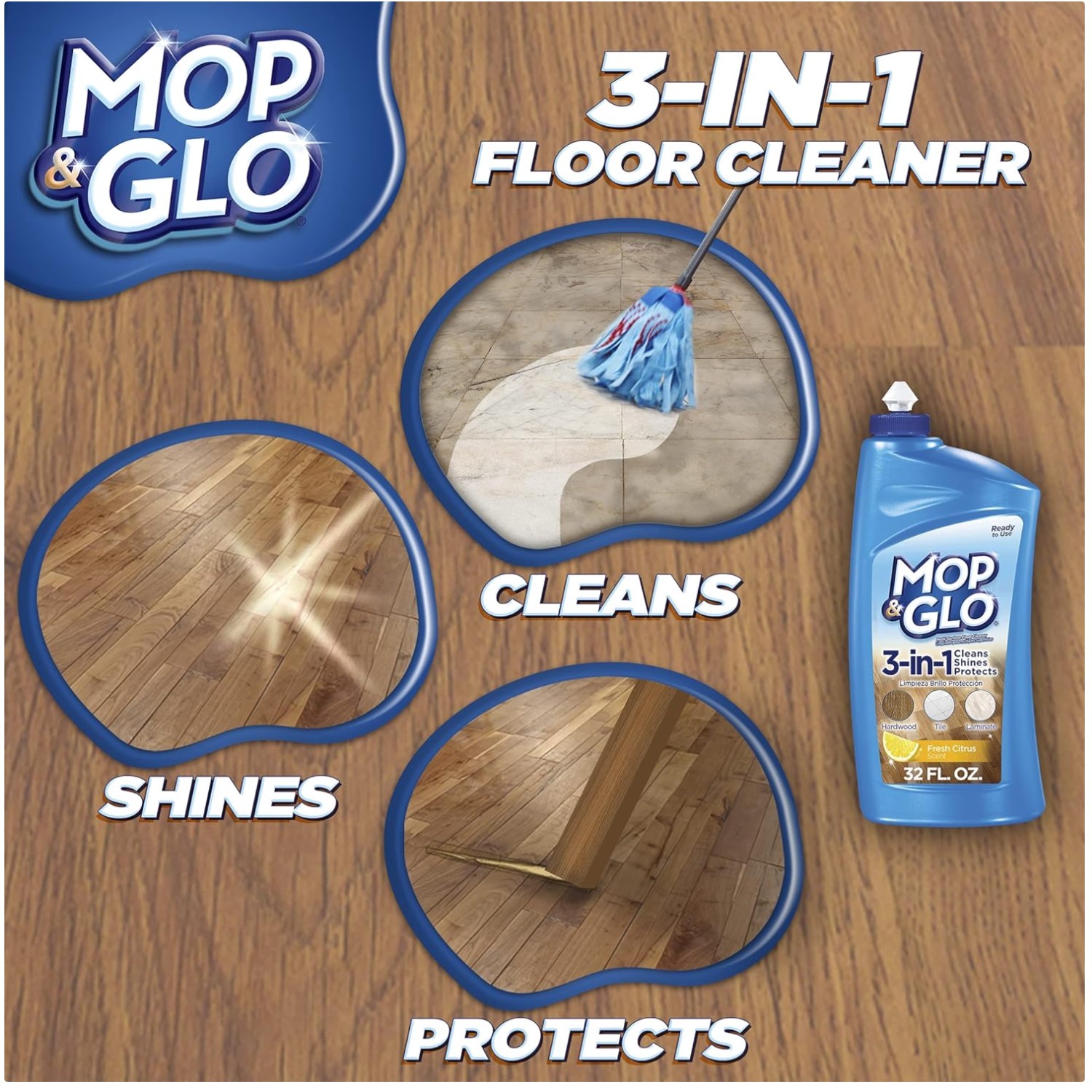 Multi-Surface Floor Cleaner, Citrus Scent, 64 Oz