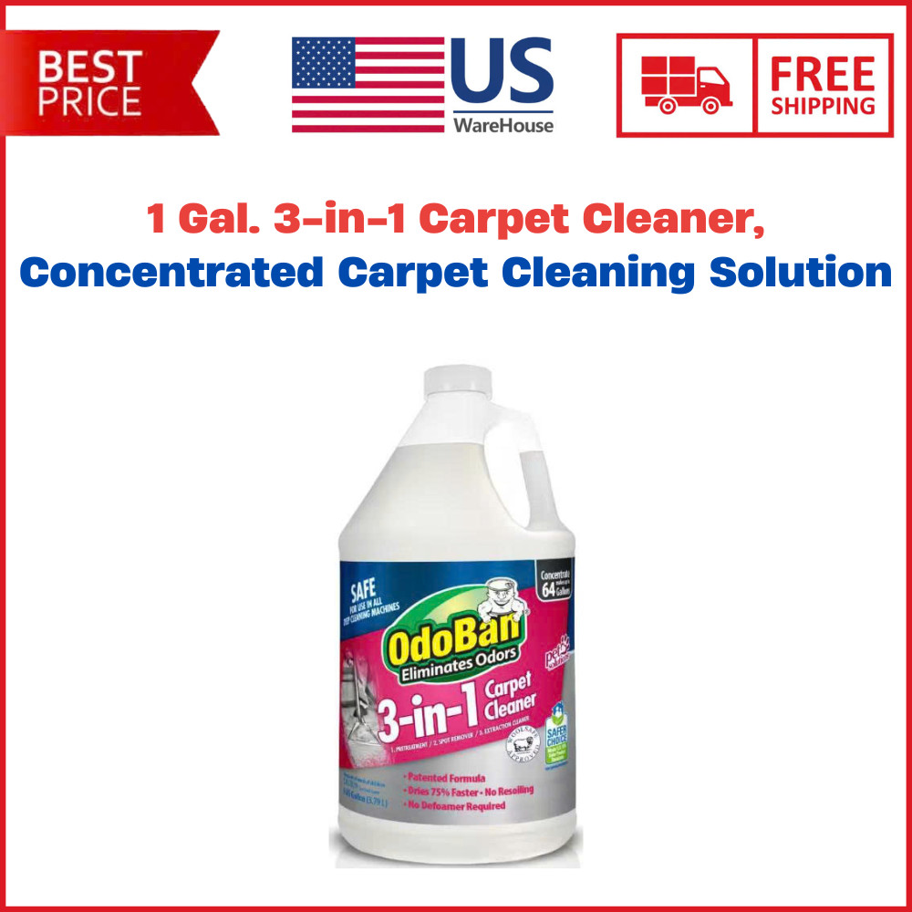 1 Gal. 3-In-1 Carpet Cleaner, Concentrated Carpet Cleaning Solution, EPA Safer C