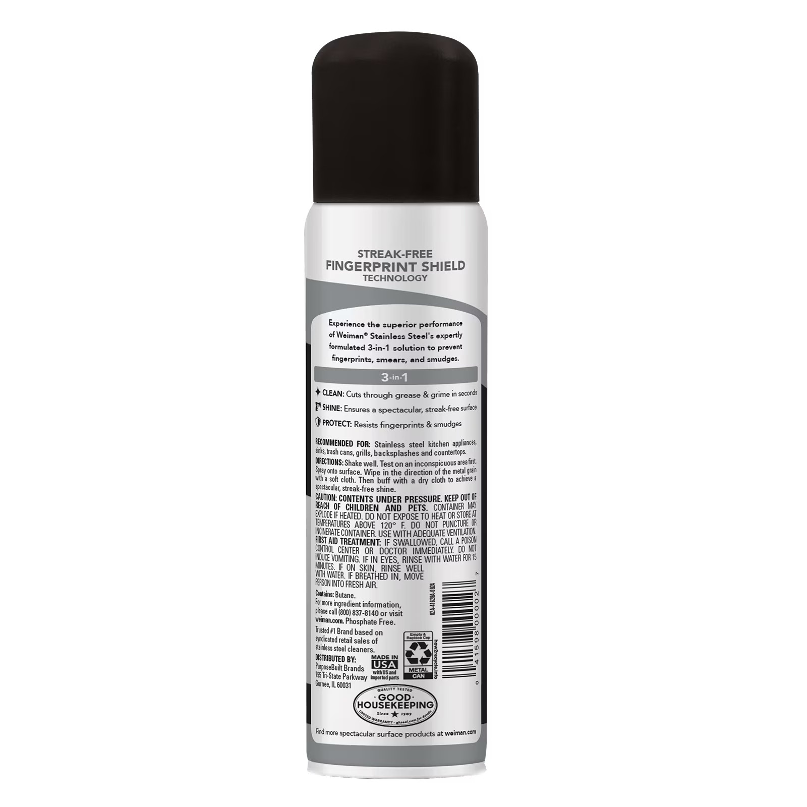 Weiman Stainless Steel Cleaner Polish Spray 12 Oz Floral Scent Appliances