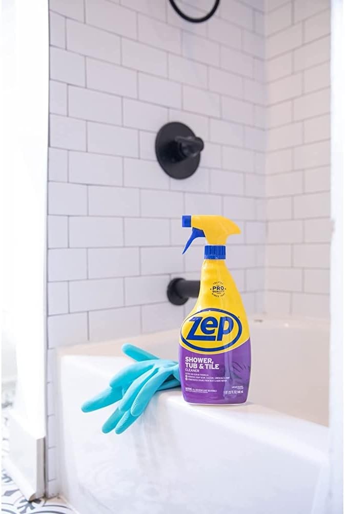 Zep Shower, Tub and Tile Cleaner 32-fl oz Bathtub Cleaning Bathroom Spray Clean