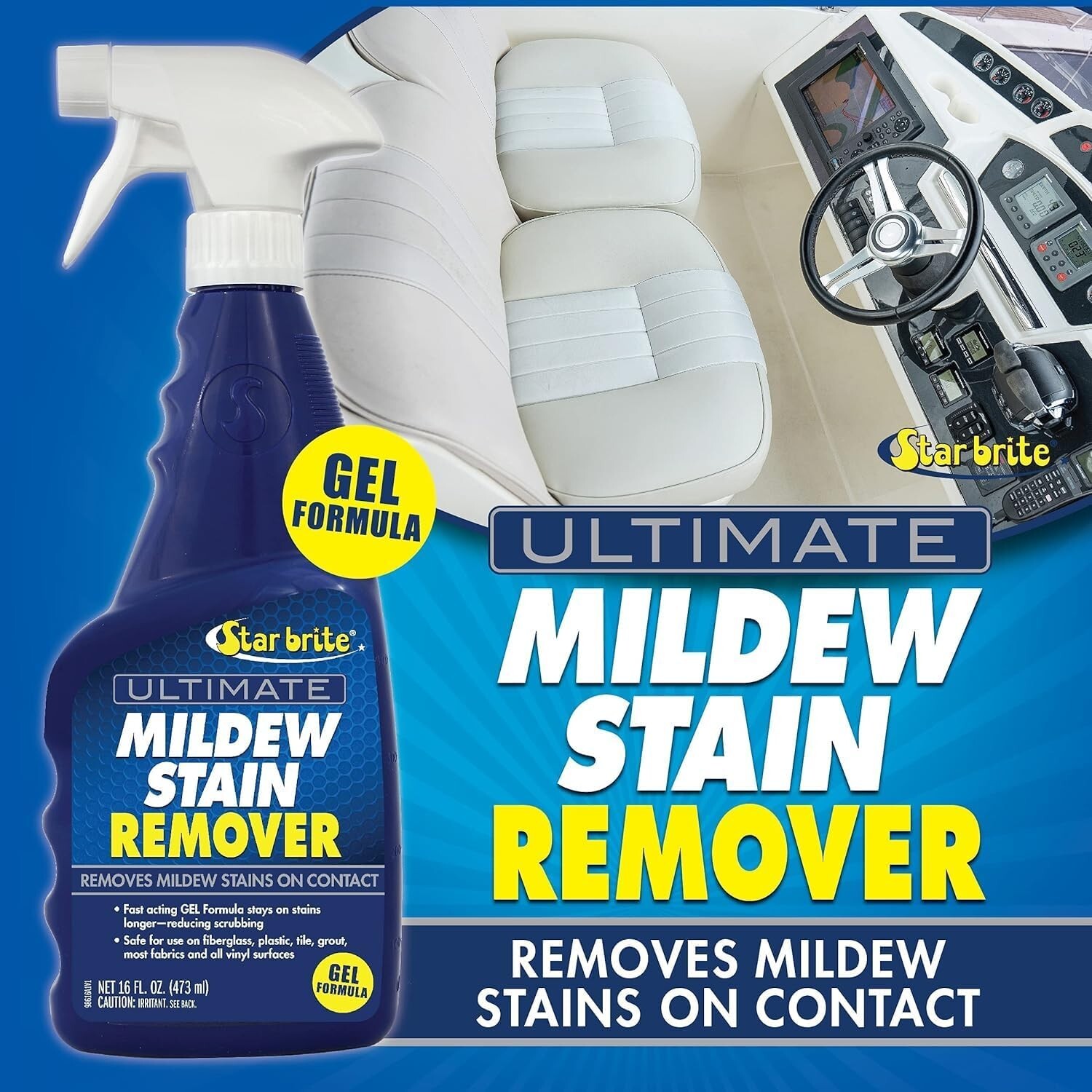 2 Pack Star Brite Ultimate Mildew Stain Remover Gel Spray less scrubbing 098616
