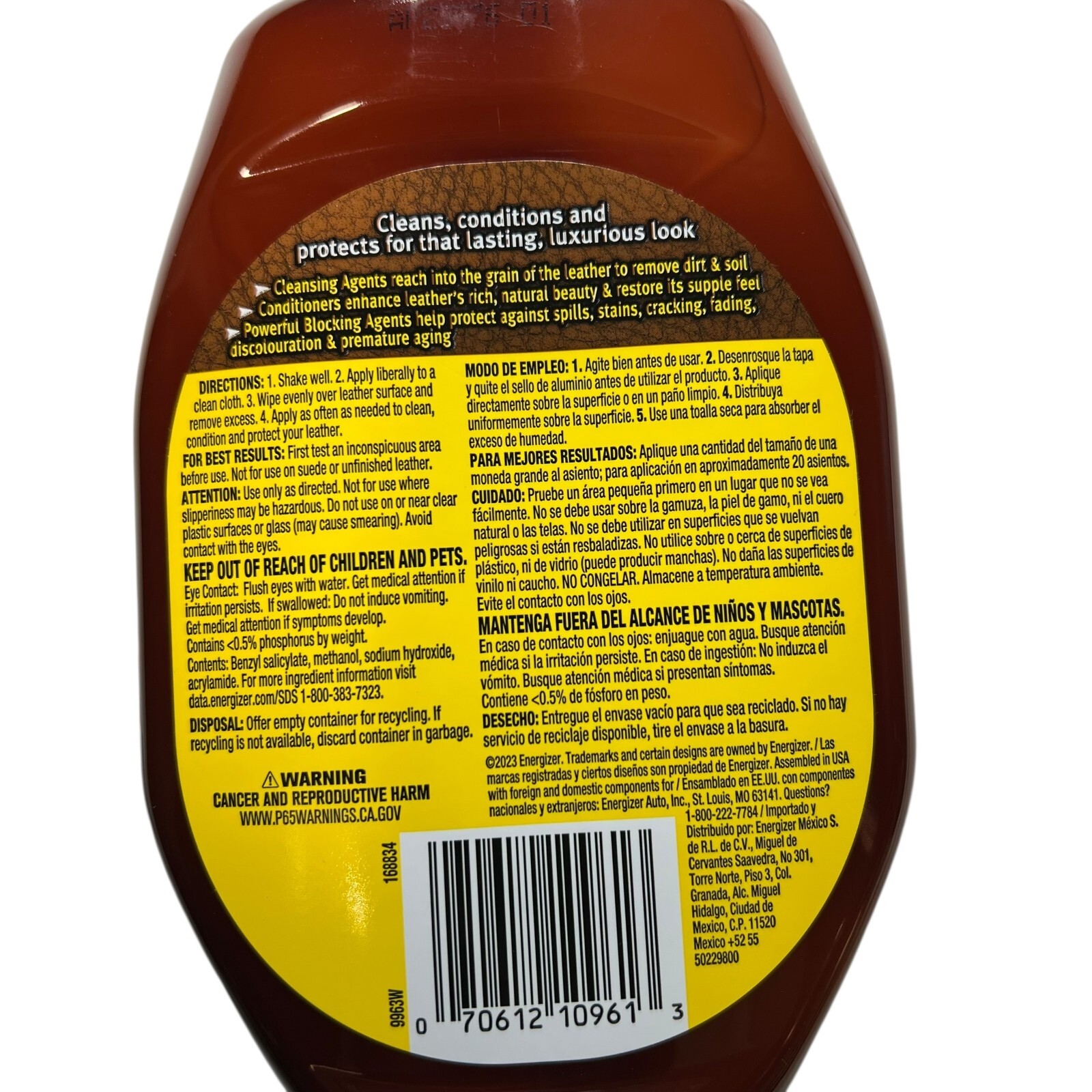 Armor All Car Leather Conditioner Gel 18oz Cleaner Protectant New