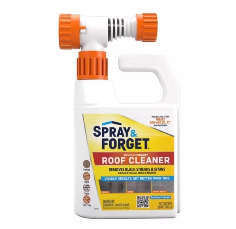 Spray & Forget SF150 Super Concentrated Roof Cleaner For Hose End 32oz. NEW