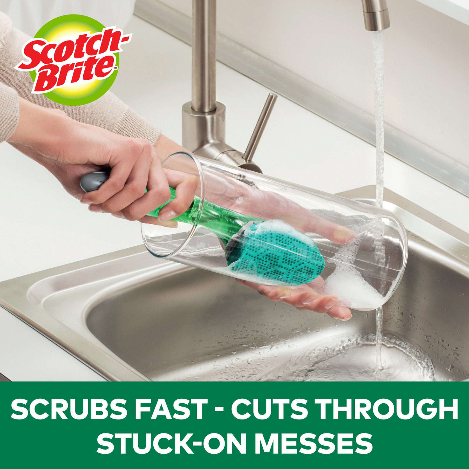 Scotch-Brite Scrub Dots Heavy Duty Dishwand Refills: 2-pack (Green)