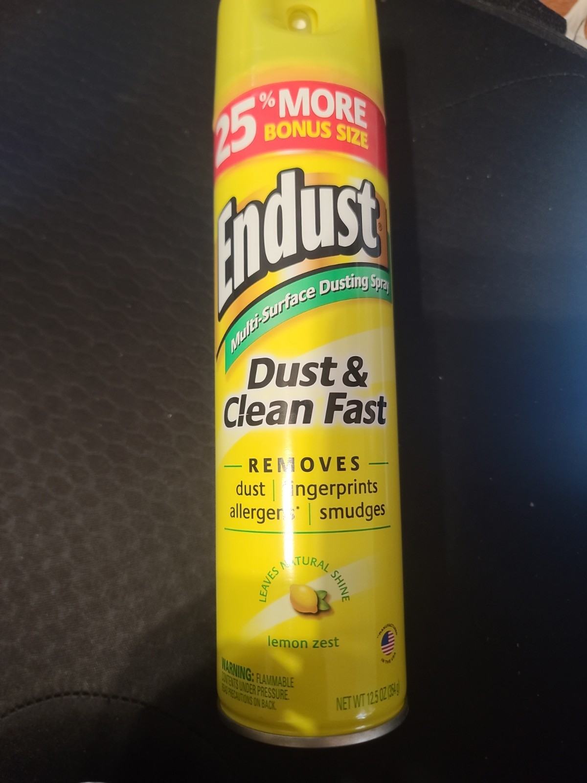 Endust® Multi-Surface Dusting and Cleaning Spray, Lemon Zest, Aerosol, 12.5 oz.