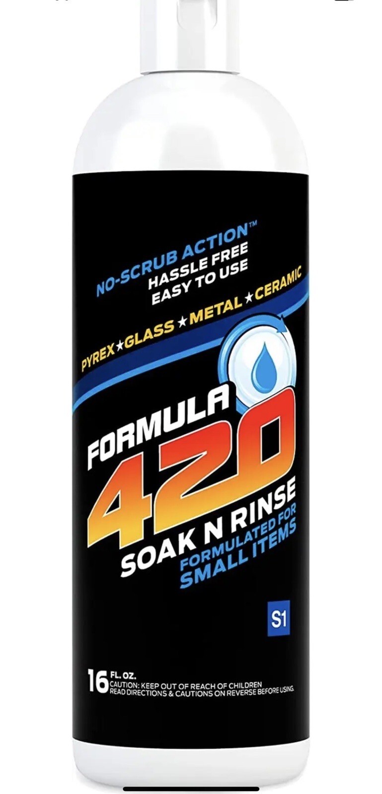 NEW Formula420 Soak-N-Rinse Cleaner by Formula 420 | Glass Metal Ceramic 16oz