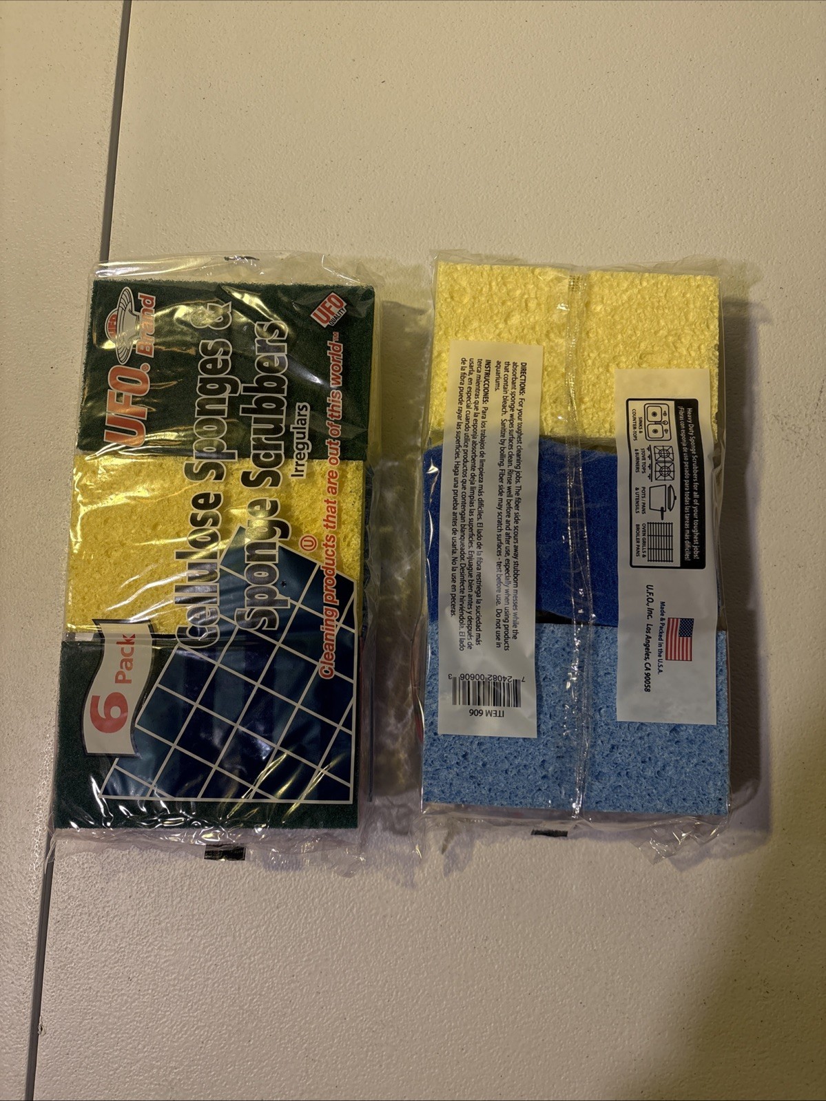 12 Pcs Cellulose Sponges & Sponge Scrubbers 2.75″ x 4.5″ US Seller