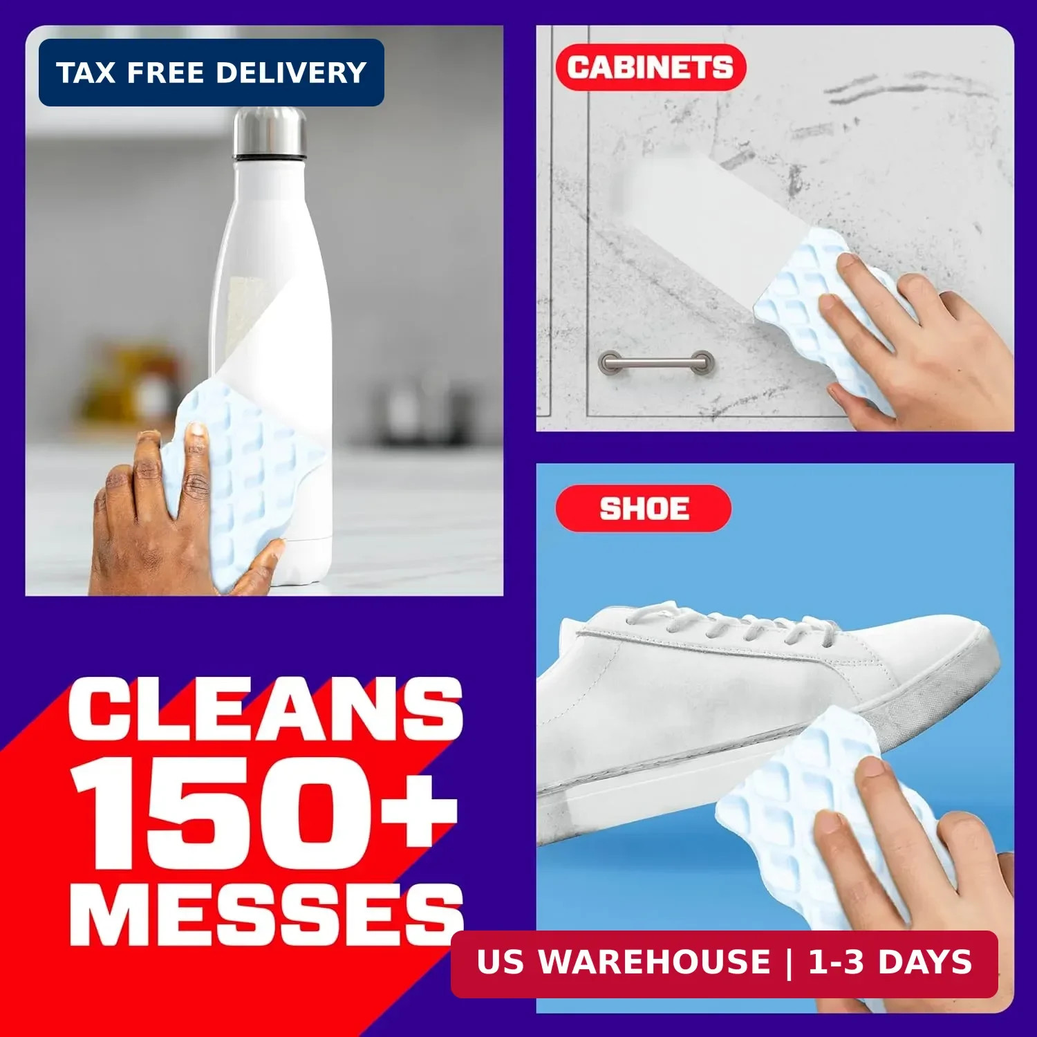 Mr. Clean Magic Eraser Sponge, All Purpose Cleaner, Cleaning Scrubber, Wall, Sne